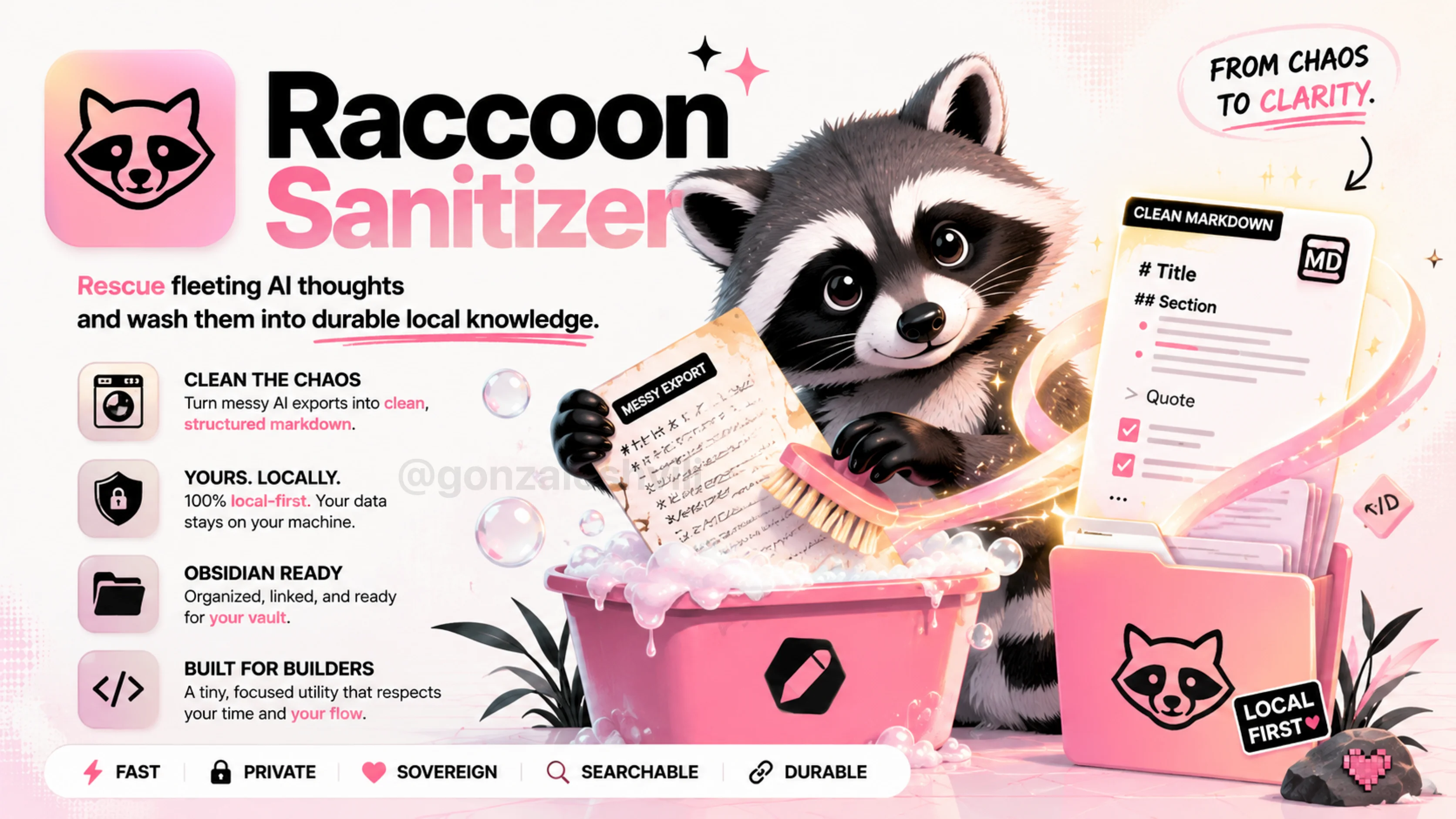 Raccoon Sanitizer release promo